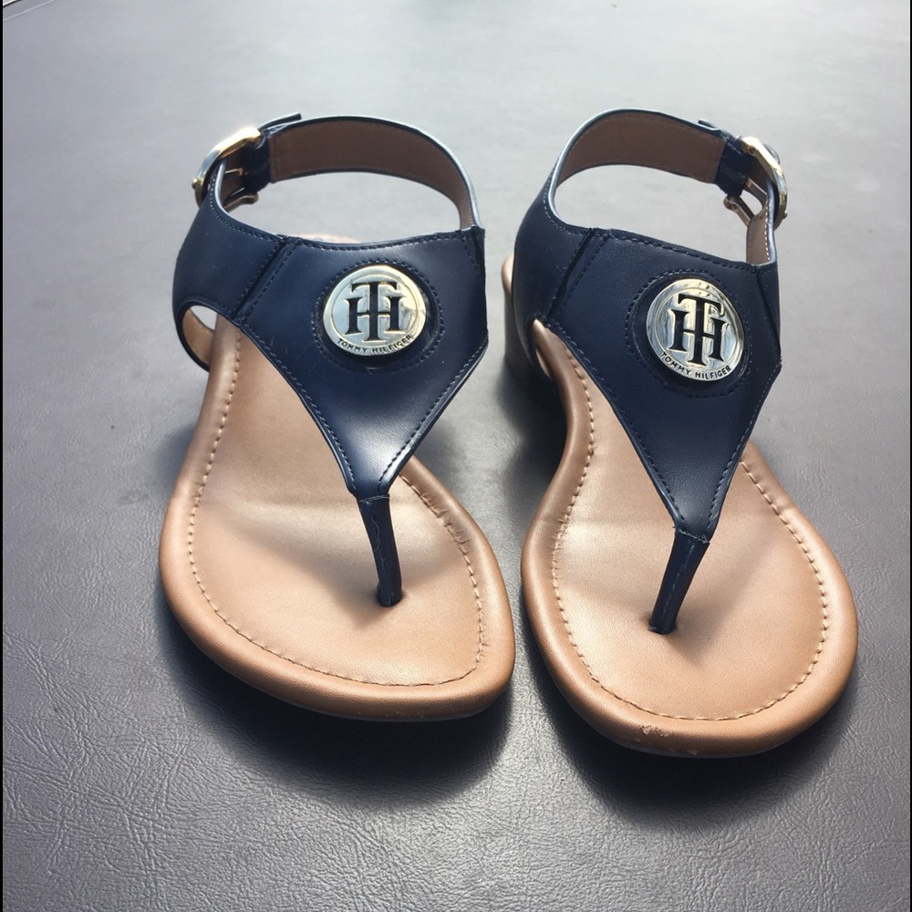 Tommy Hilfiger sandals in navy.